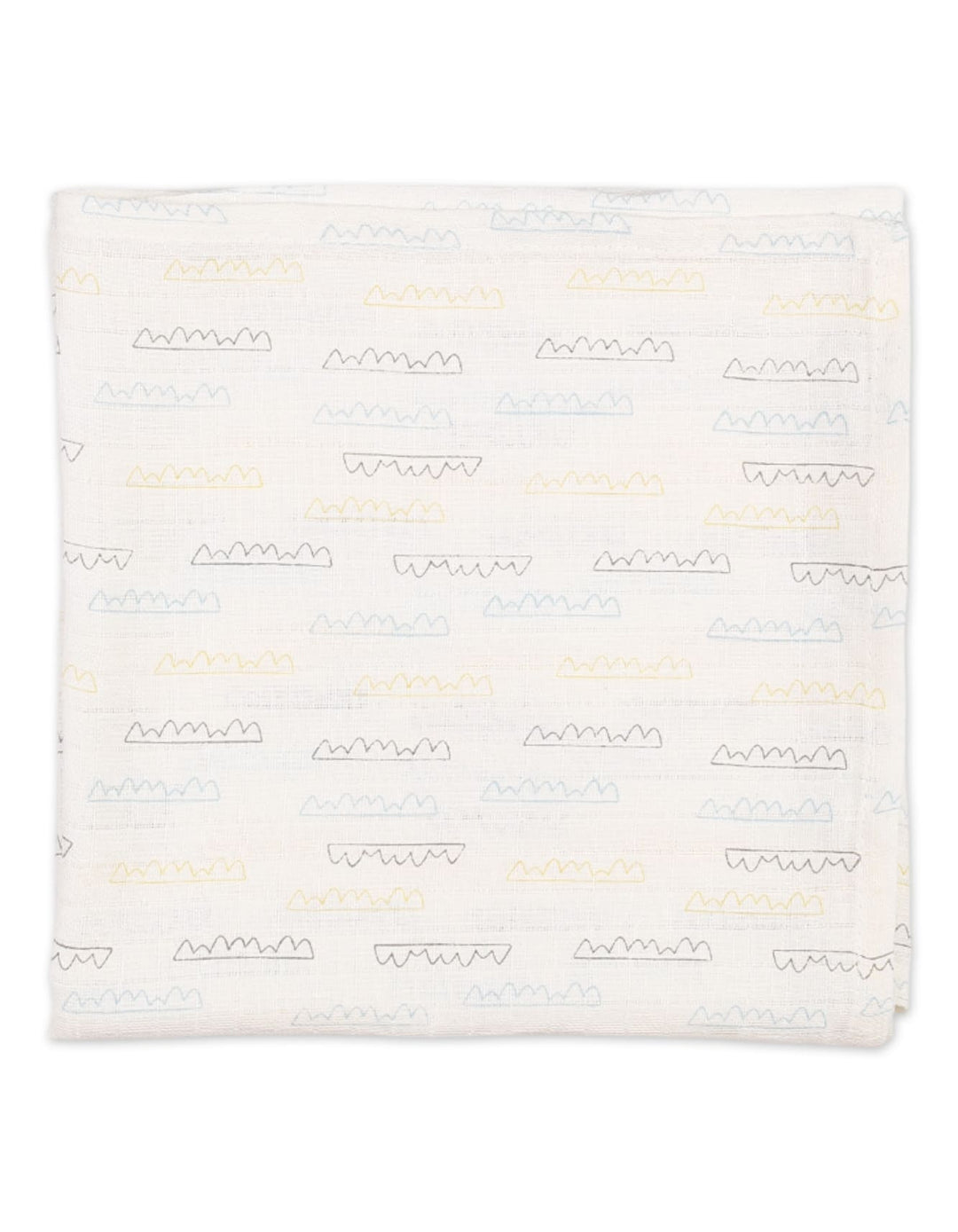 Muslin Sheets Pack of 2 Bambies Waves White at Zubaidas Best Online Baby Store in Pakistan