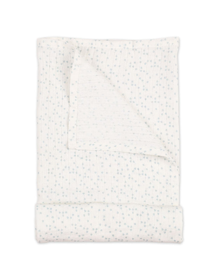 Muslin Sheets Pack of 2 Bambies Waves White at Zubaidas Online Pakistan