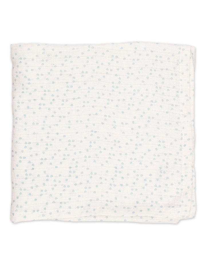 Muslin Sheets Pack of 2 Bambies Waves White at Zubaidas Little Darling Pakistan