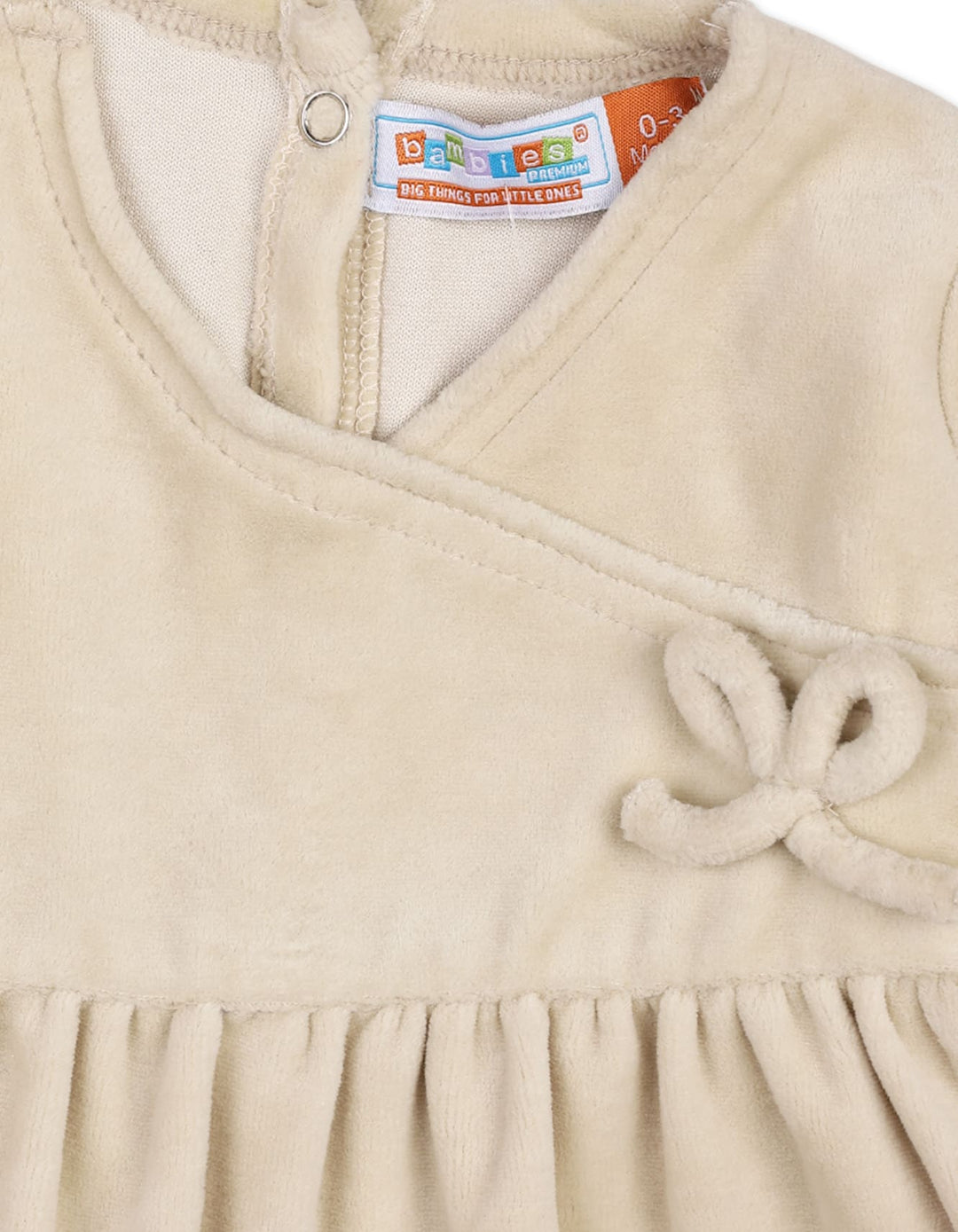 Newborn 2 Pieces Winter Romper Set with Headband Bambies Beige at Zubaidas Online Baby Store Pakistan