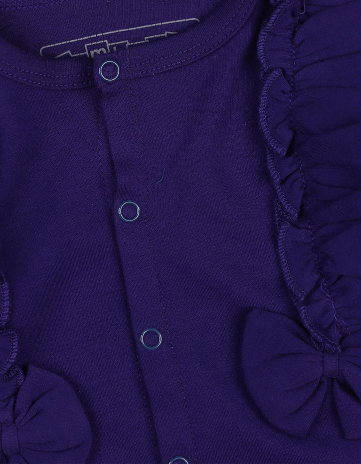 Newborn 2 Pieces Winter Rompers Set with Headband Bambies Purple at Zubaidas Online Baby Store Pakistan