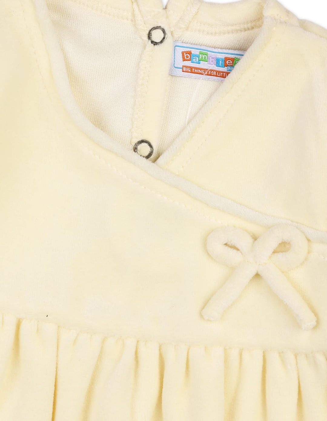 Newborn 2 Pieces Winter Rompers Set with Headband Bambies Yellow at Zubaidas Online Baby Store Pakistan