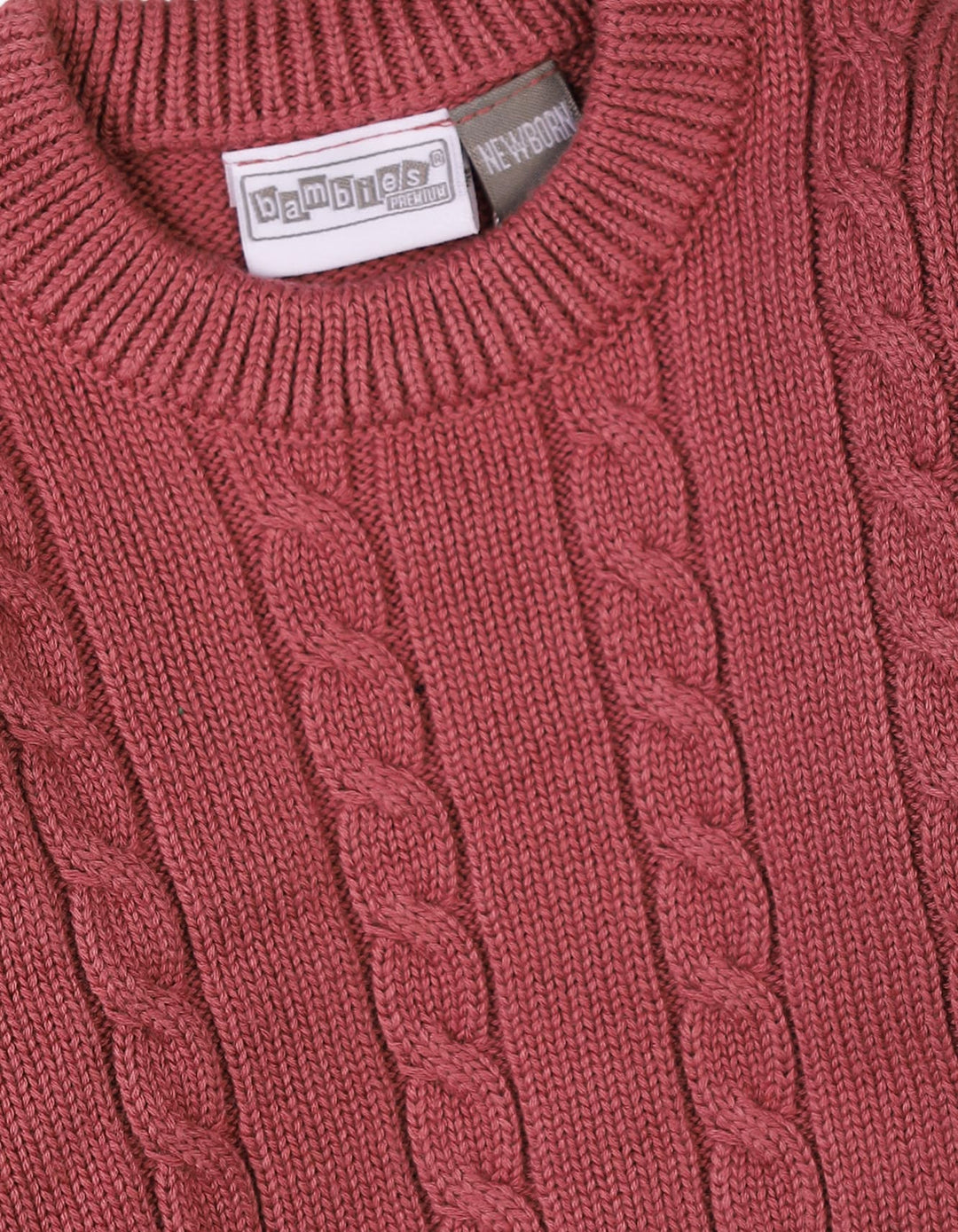 Newborn Girls Winter Sweaters Bambies Cable Knit Maroon at Zubaidas Pakistan