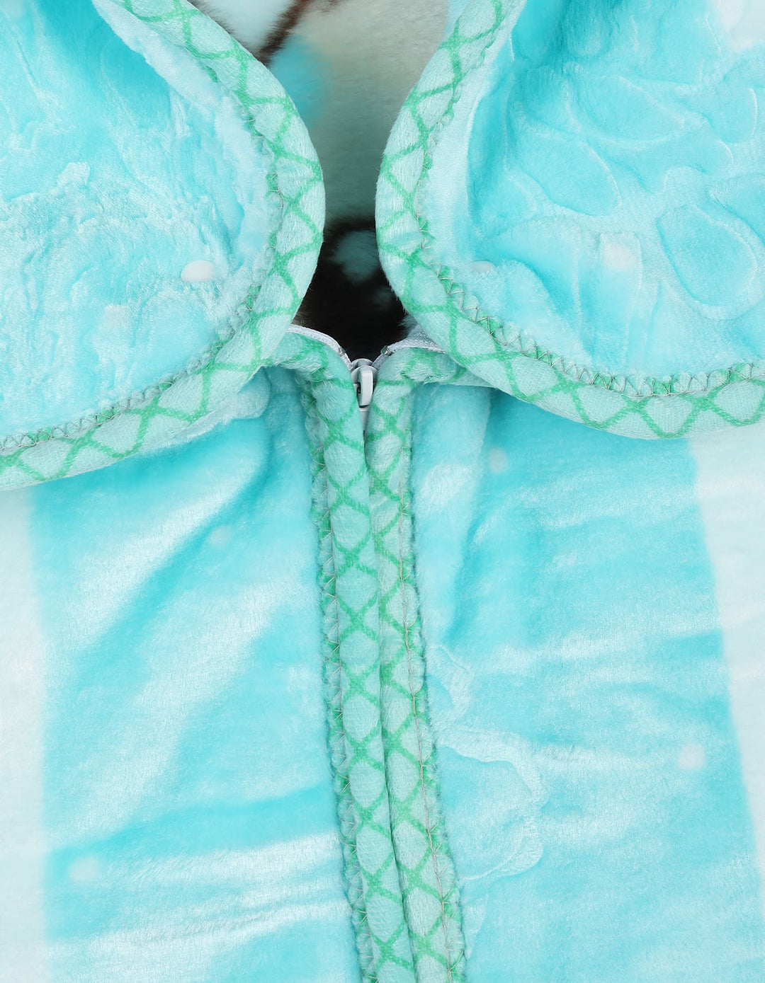 Newborn Baby Girls Blanket Zipper Bambies Giraffe Turquoise at Zubaidas Official Pakistan