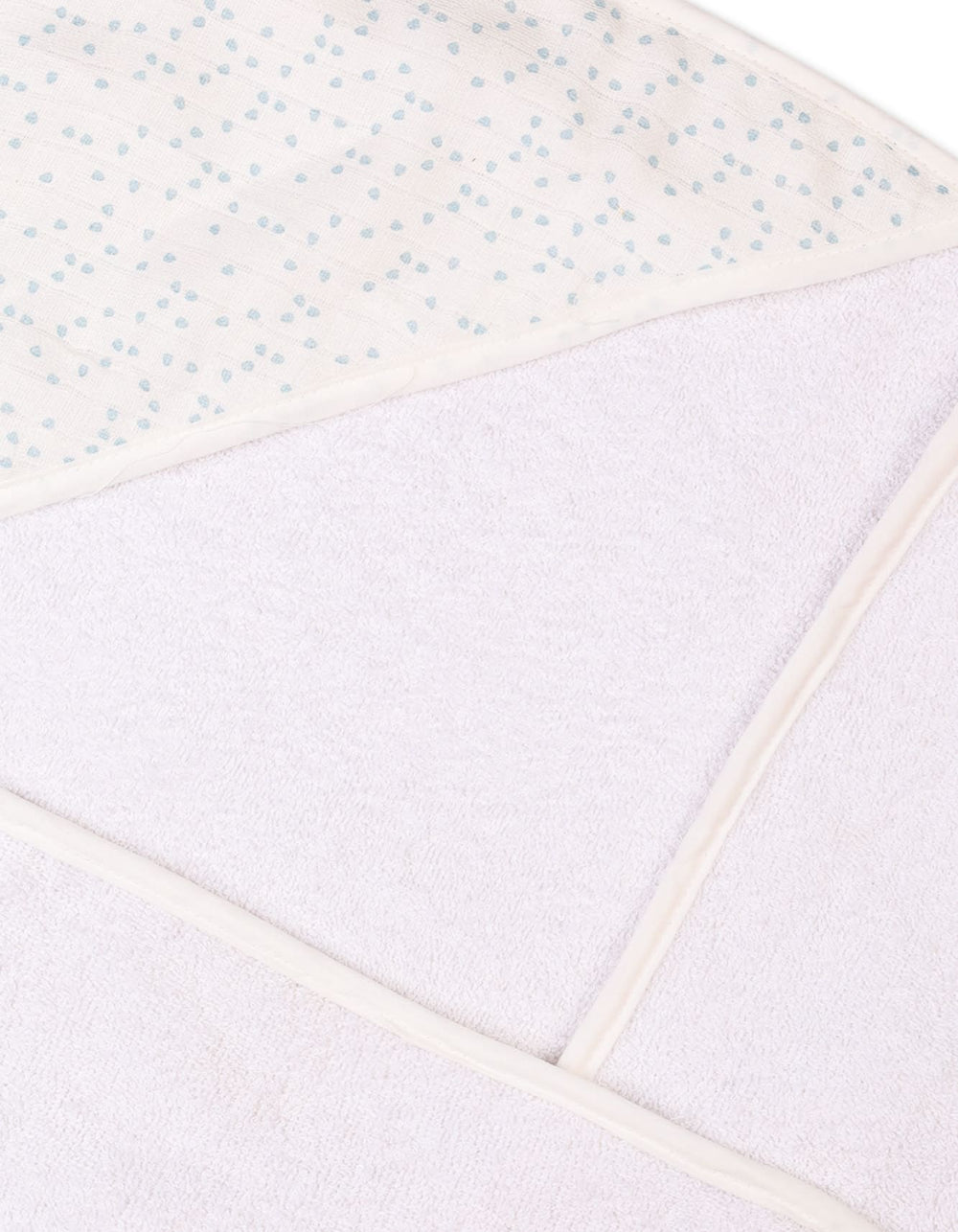 Newborn Baby Bath Towels Bambies Hooded White with Dotted Hood at Zubaidas Pakistan