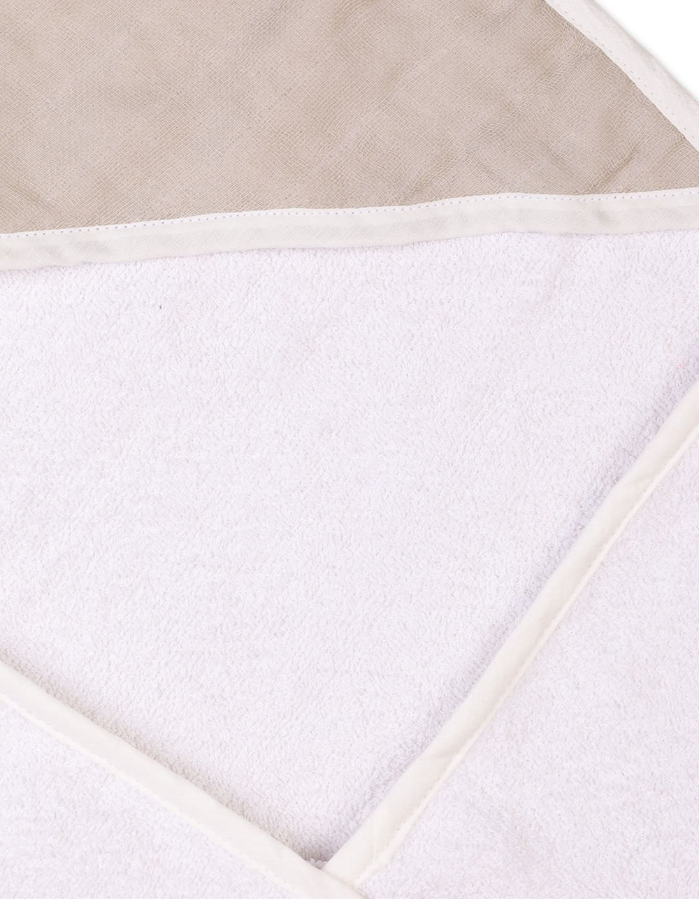 Newborn Baby Bath Towels Bambies Hooded White with Plain Hood at Zubaidas Pakistan