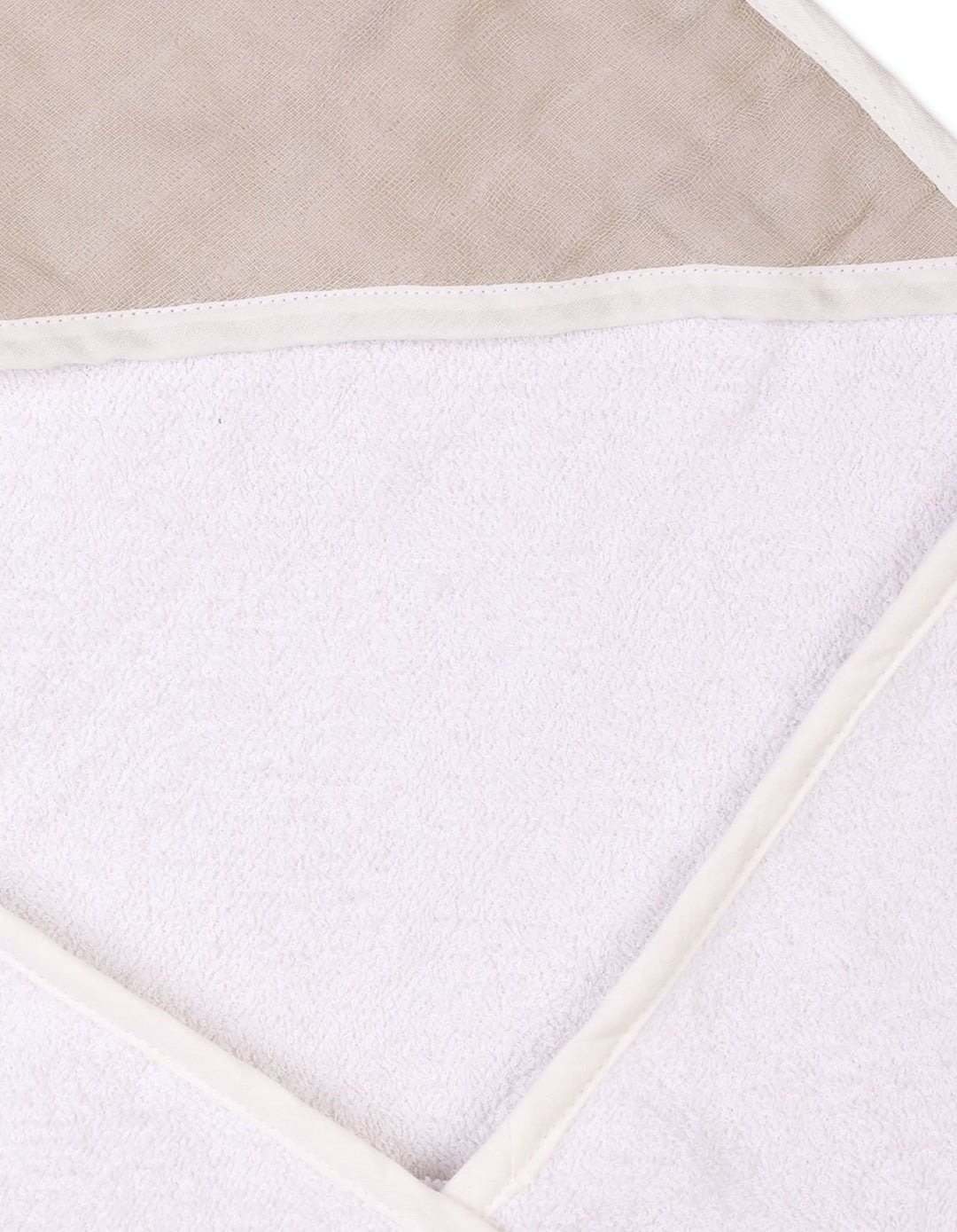 Newborn Baby Bath Towels Bambies Hooded White with Plain Hood at Zubaidas Pakistan