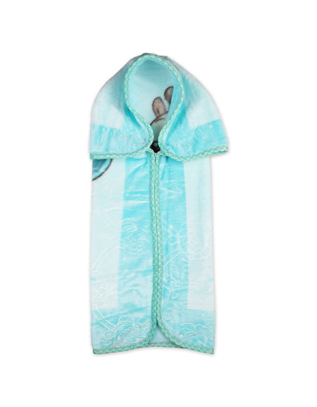 Newborn Baby Blanket Zipper Bambies Giraffe Turquoise at Zubaidas