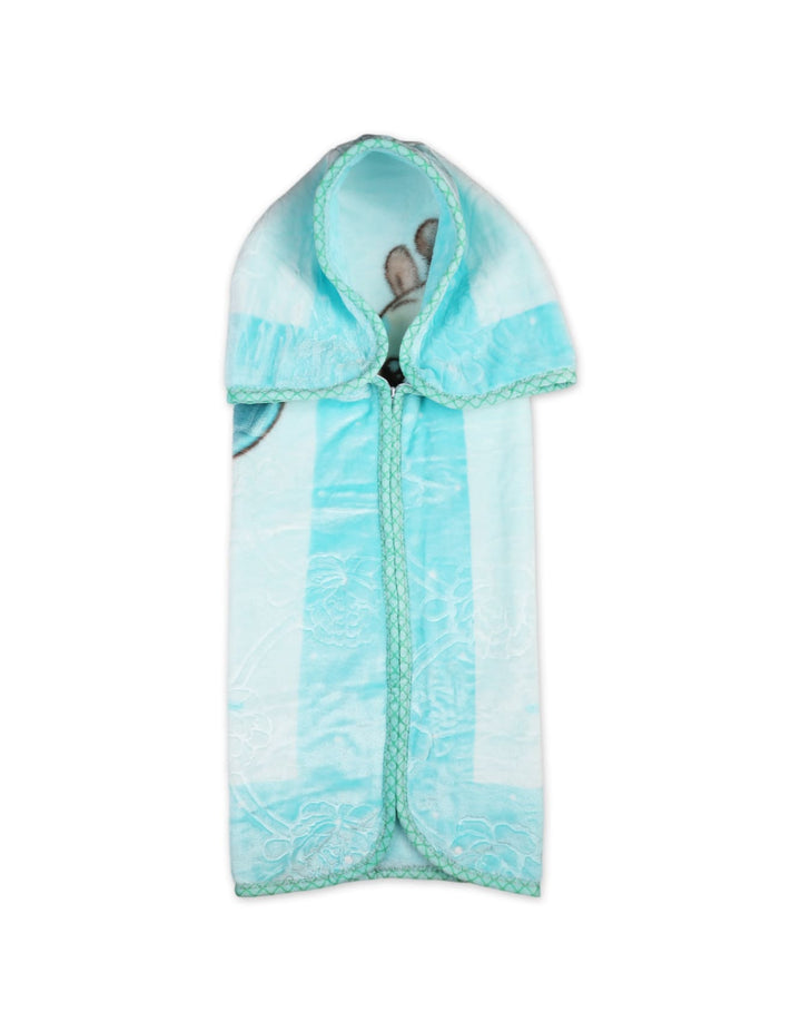 Newborn Baby Blanket Zipper Bambies Giraffe Turquoise at Zubaidas
