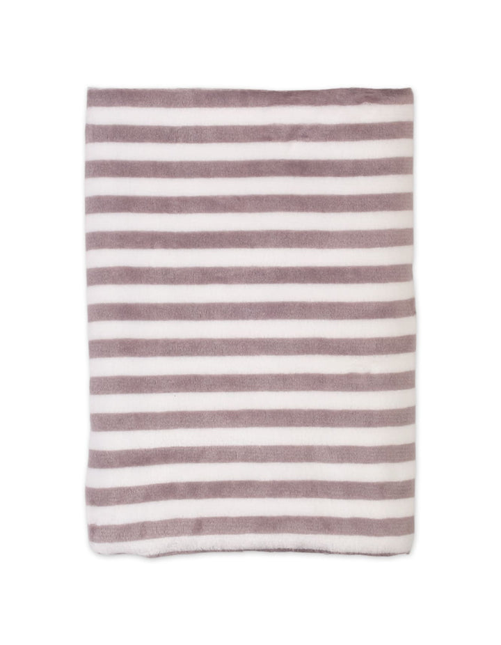 Newborn Baby Boys and Baby Girls Blankets Bambies Striped Grey at Zubaidas Official