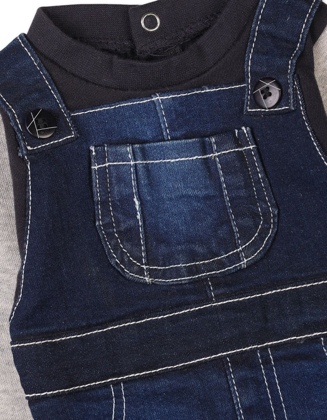 Newborn Baby Boys Denim Dungarees Bambies Dark Blue at Zubaidas Pakistan