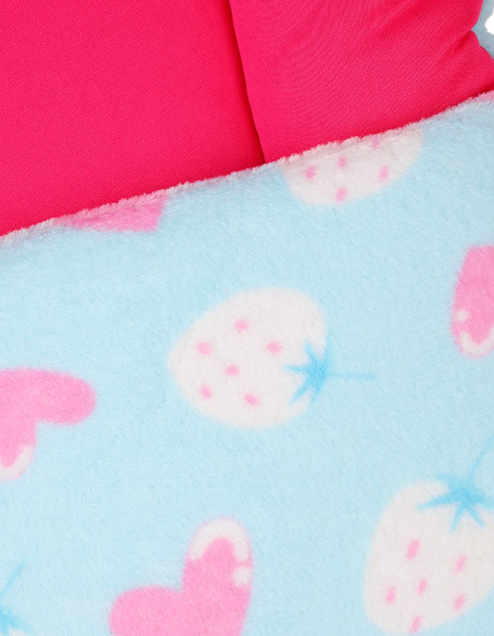 Newborn Baby Carry Nest Bambies Strawberry Print Sky Blue at Zubaidas Pakistan