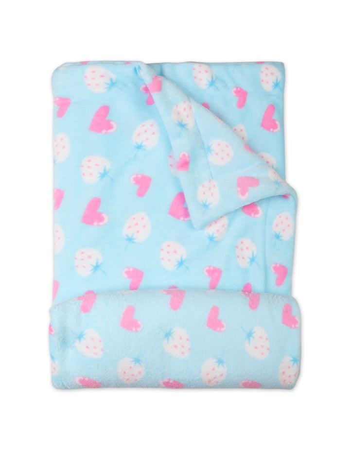 Newborn Baby Fleece Blankets Bambies Strawberry and Heart at Zubaidas Pakistan