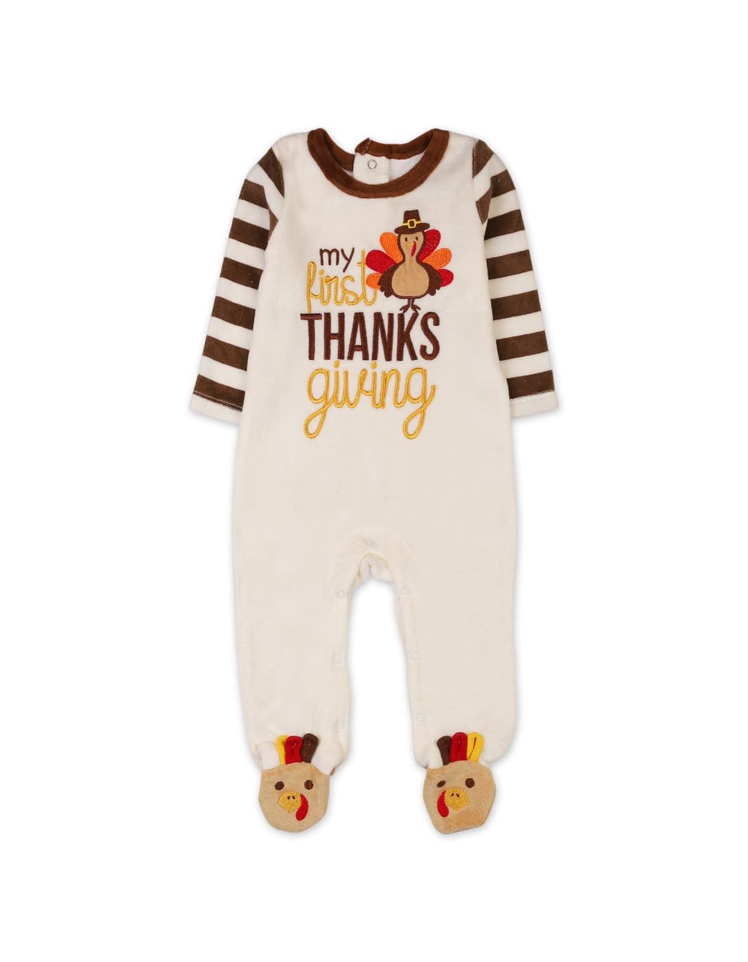 Newborn Baby Footed Rompers Bambies Off White at Zubaidas