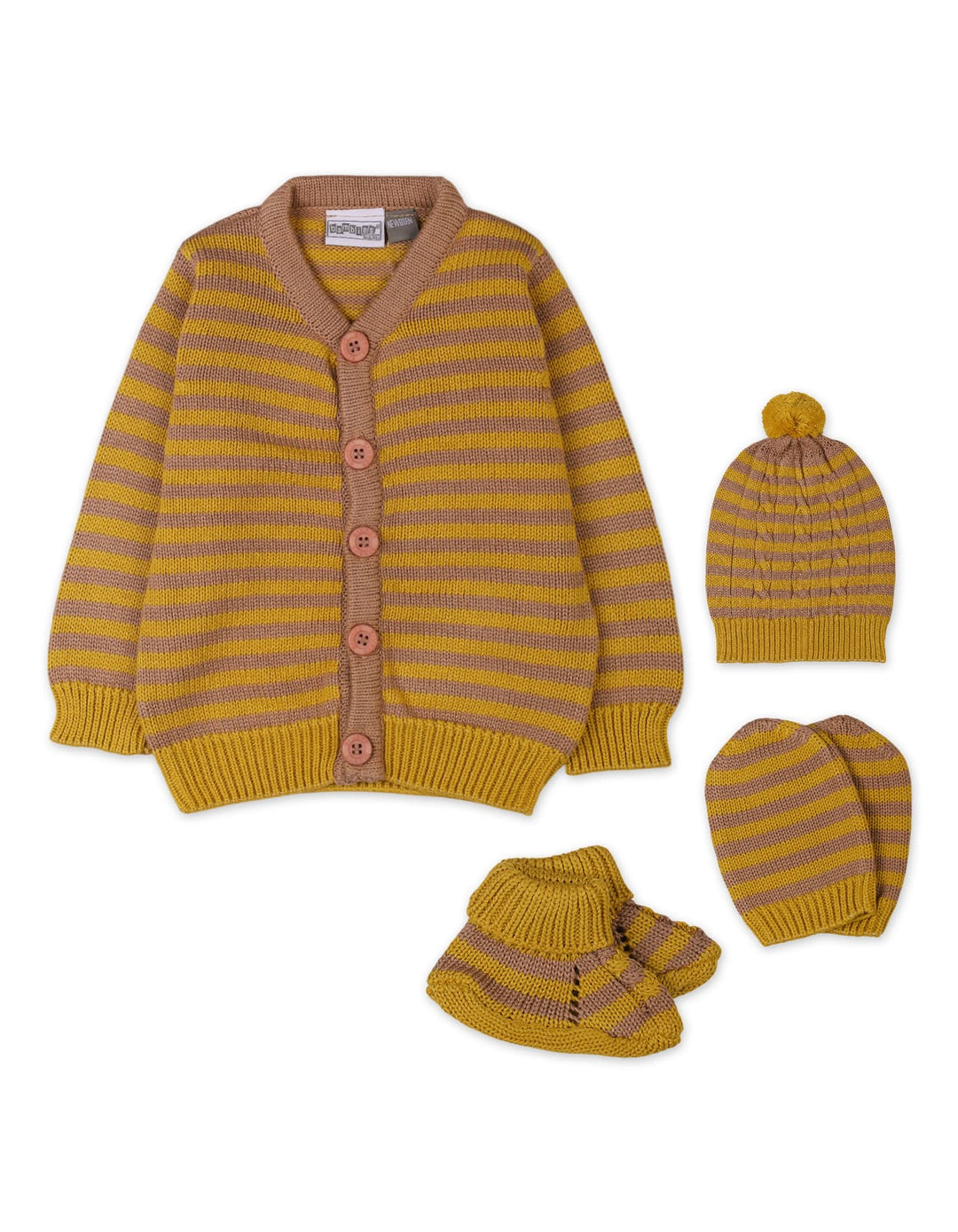 Newborn Baby Gift Set Bambies Striped Knitwear at Zubaidas