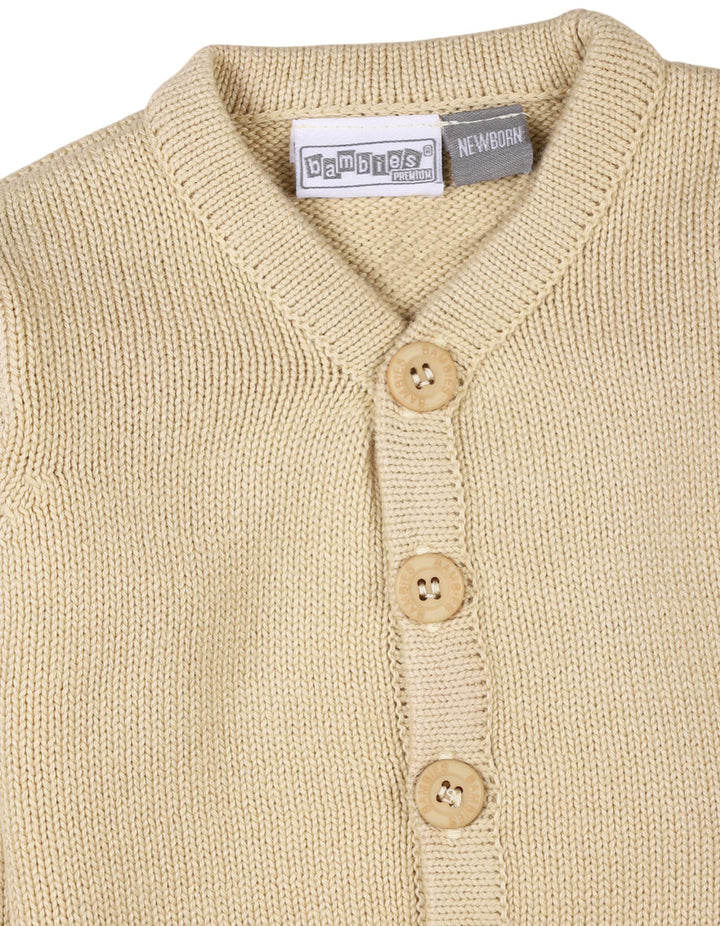 Newborn Baby Girls Cardigan Knitted Bambies Beige at Zubaidas Pakistan