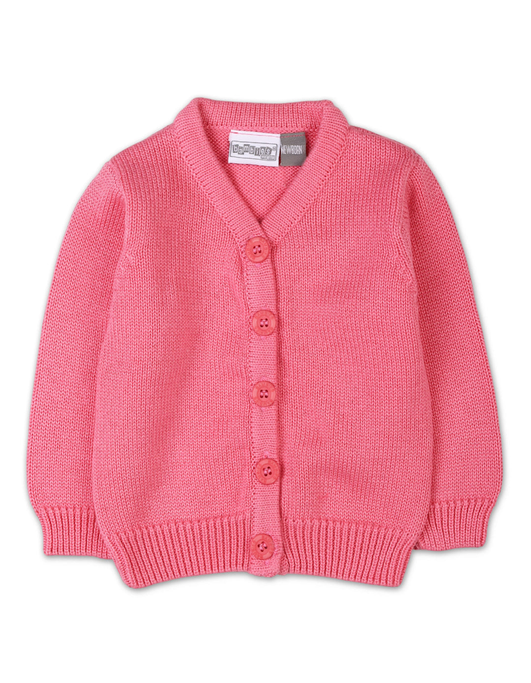 Newborn Baby Girls Winter Cardigan Knitted Bambies Pink at Zubaidas