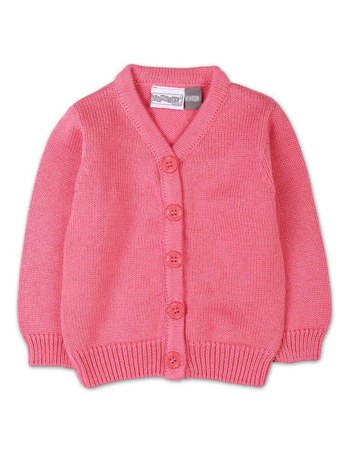 Newborn Baby Girls Winter Cardigan Knitted Bambies Pink at Zubaidas