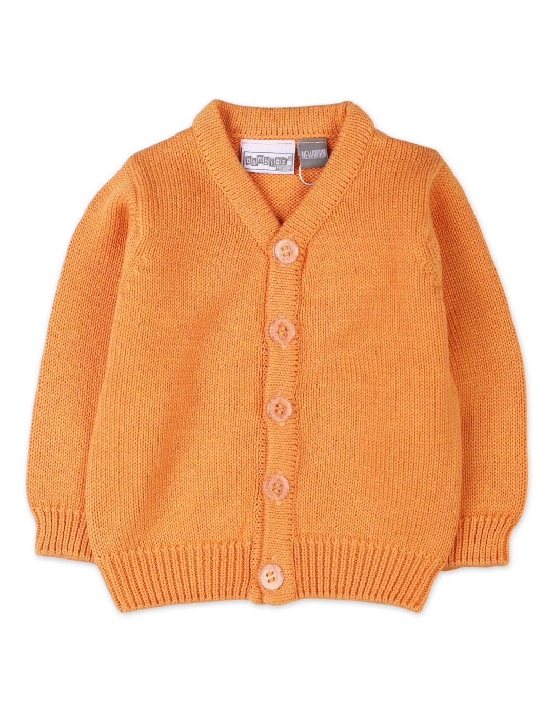Newborn Baby Girls Winter Knitted Cardigans Bambies Orange at Zubaidas