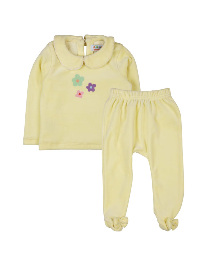 newborn baby girls winter outfit with flowers bambies at zubaidas