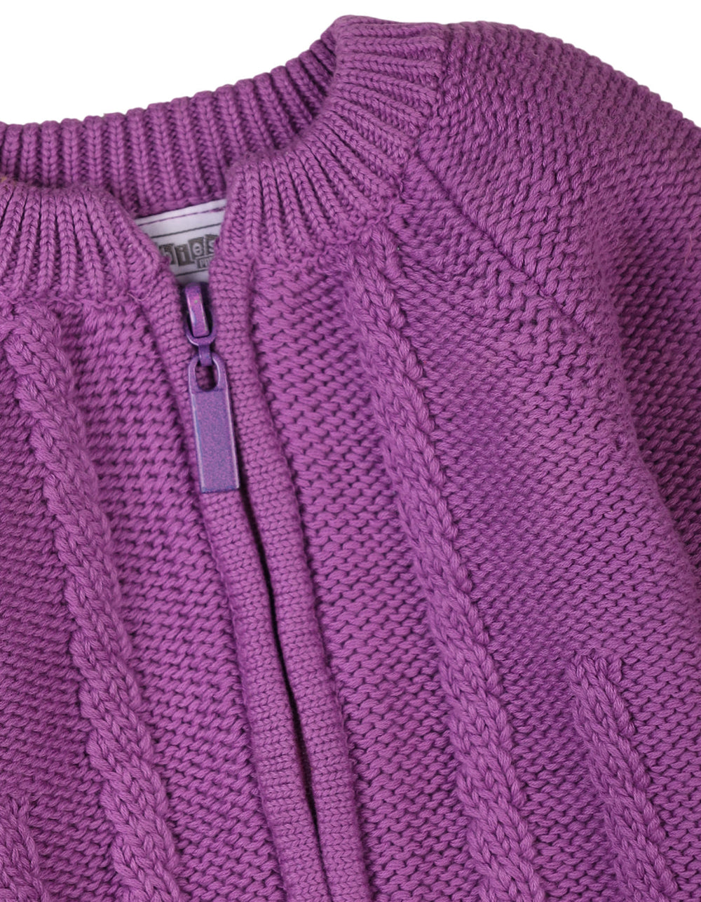 Newborn Baby Girls Winter Rompers Knitted with Front Zip Bambies Purple at Zubaidas Pakistan