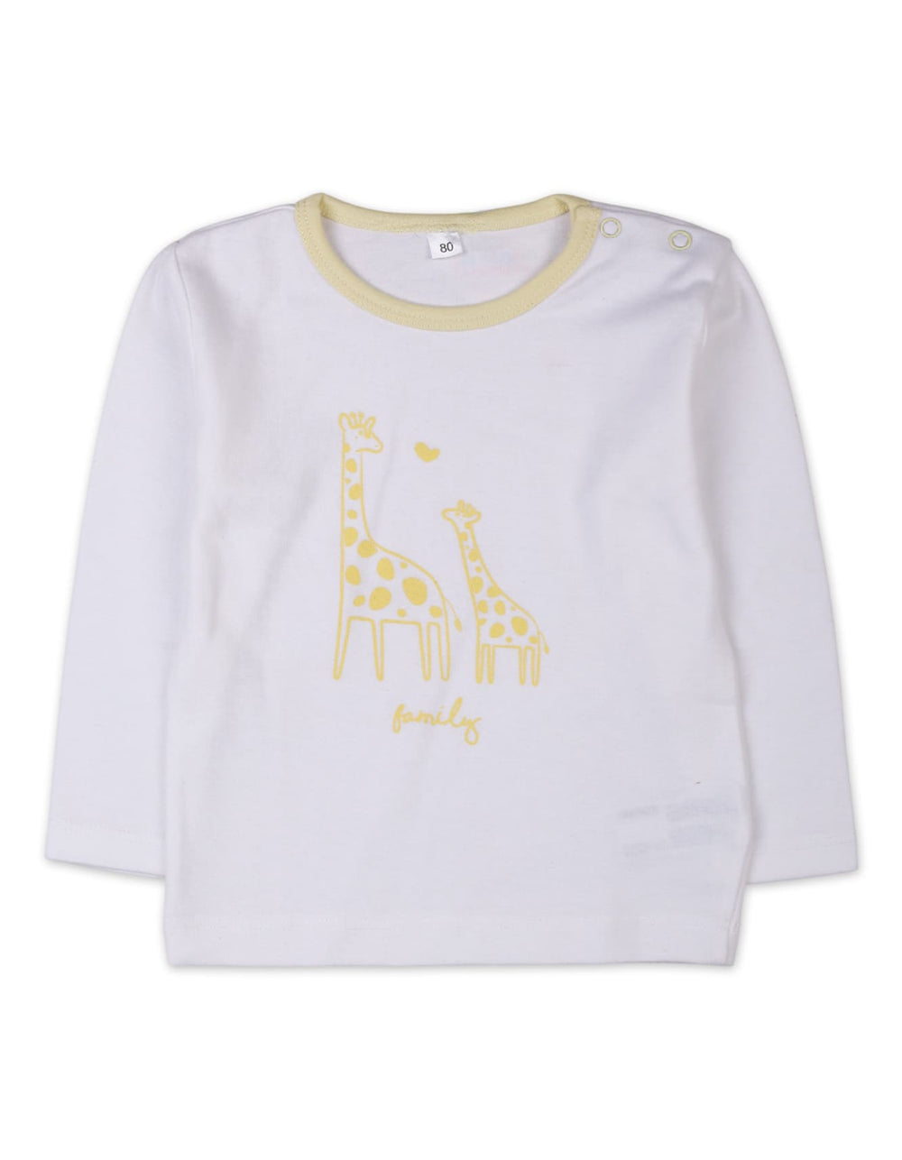 Newborn Baby Night Suit Bambies Giraffe White and Mustard at Zubaidas Pakistan