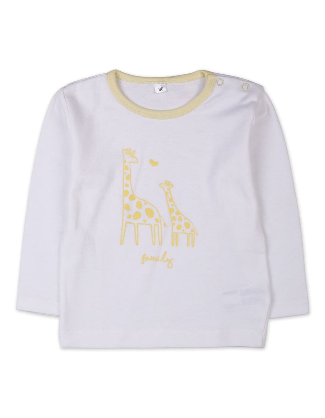 Newborn Baby Night Suit Bambies Giraffe White and Mustard at Zubaidas Pakistan