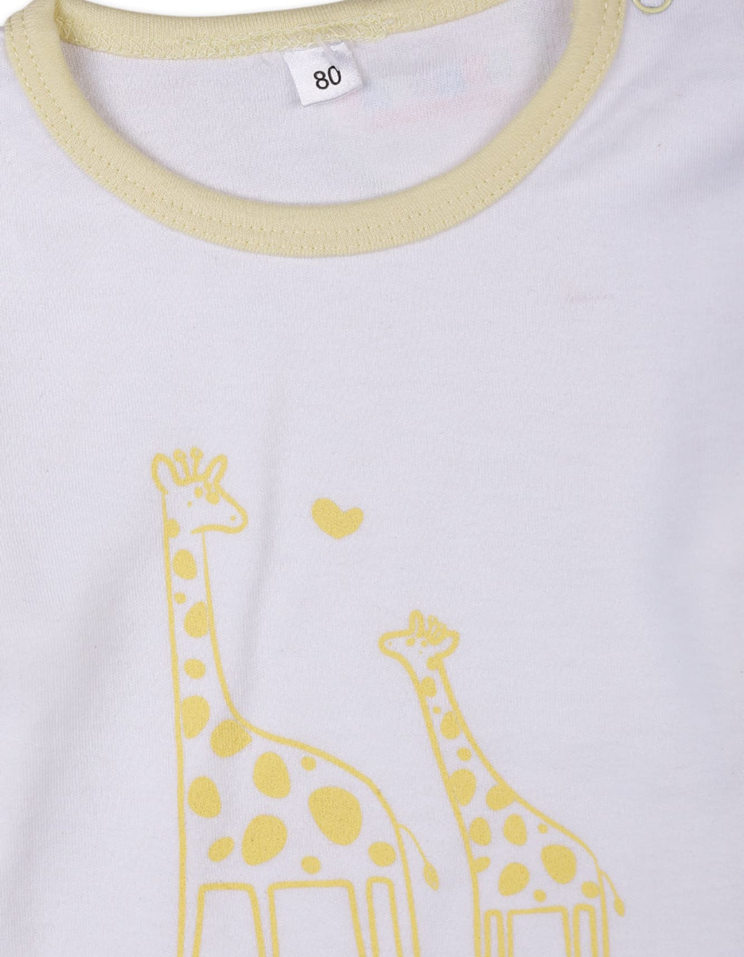Newborn Baby Night Suit Bambies Giraffe White and Yellow at Zubaidas Official Pakistan