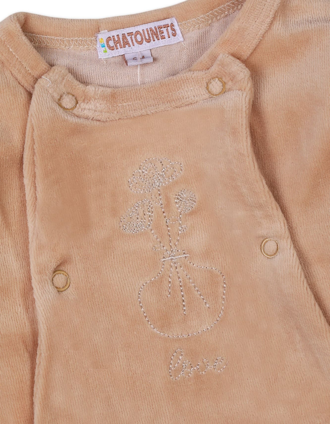 Newborn Baby Rompers Bambies Footed Beige at Zubaidas Pakistan