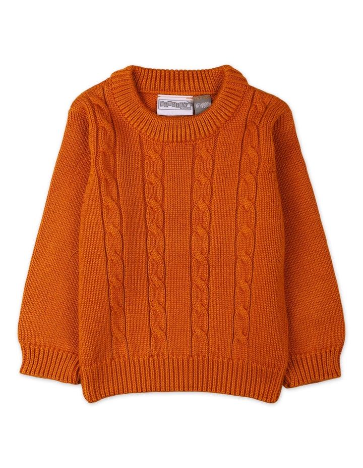 Newborn Baby Winter Jumpers Bambies Cable Knit Rust at Zubaidas