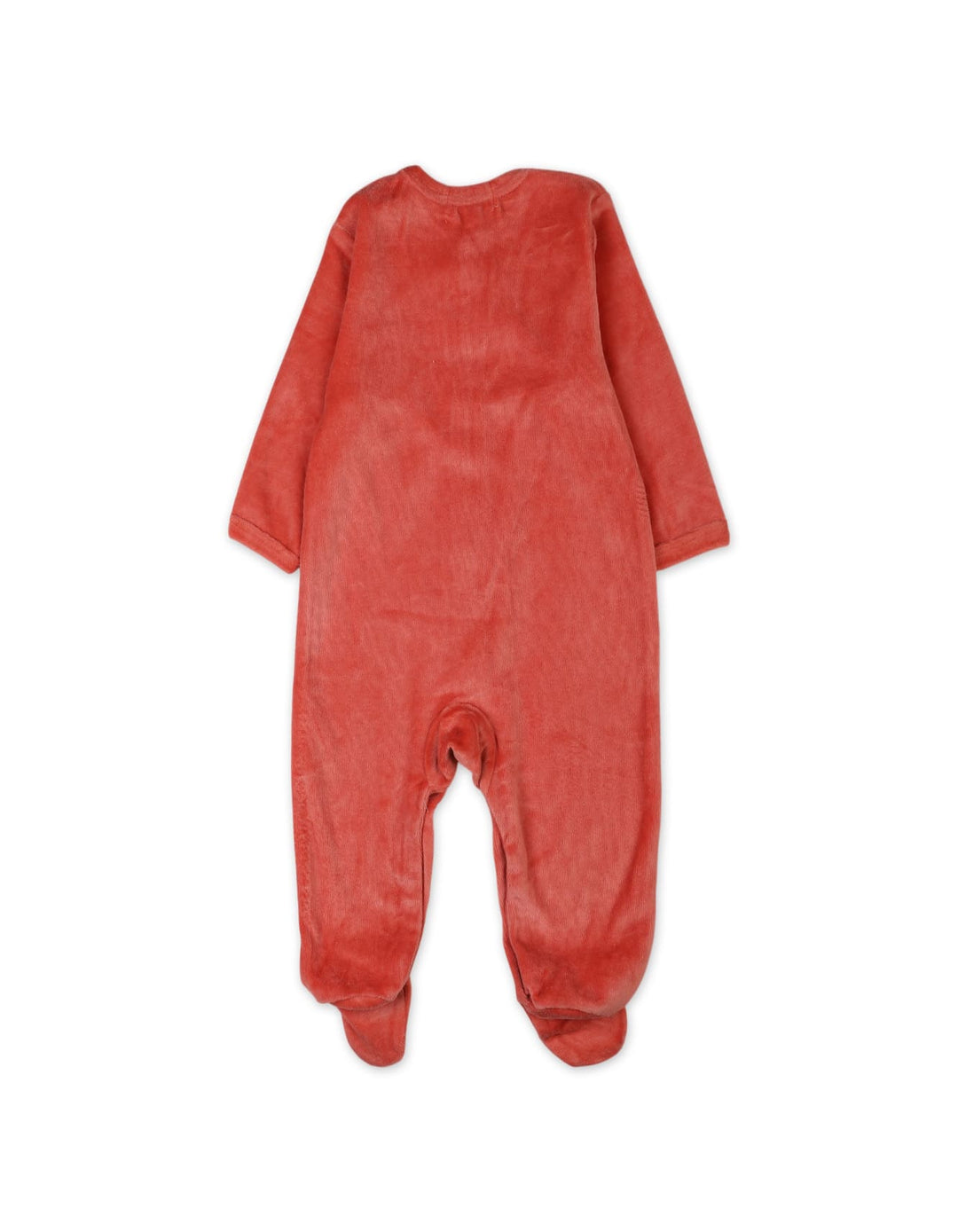Newborn Baby Winter Onesies Bambies Vehicle Embroidered Footed Rust at Zubaidas Official Pakistan