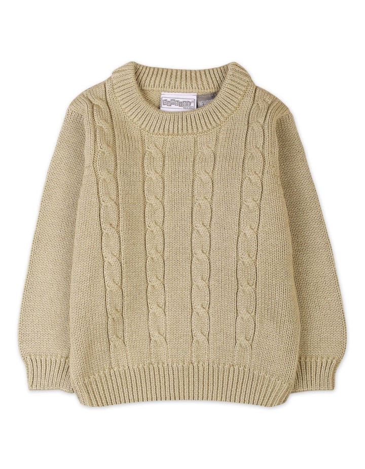 Newborn Baby Winter Sweaters Bambies Cable Knit Beige at Zubaidas