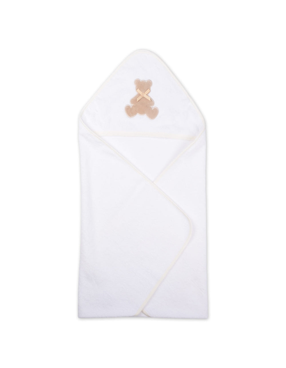 Newborn Bath Towel Set Bear White and Beige at Zubaidas Official Pakistan
