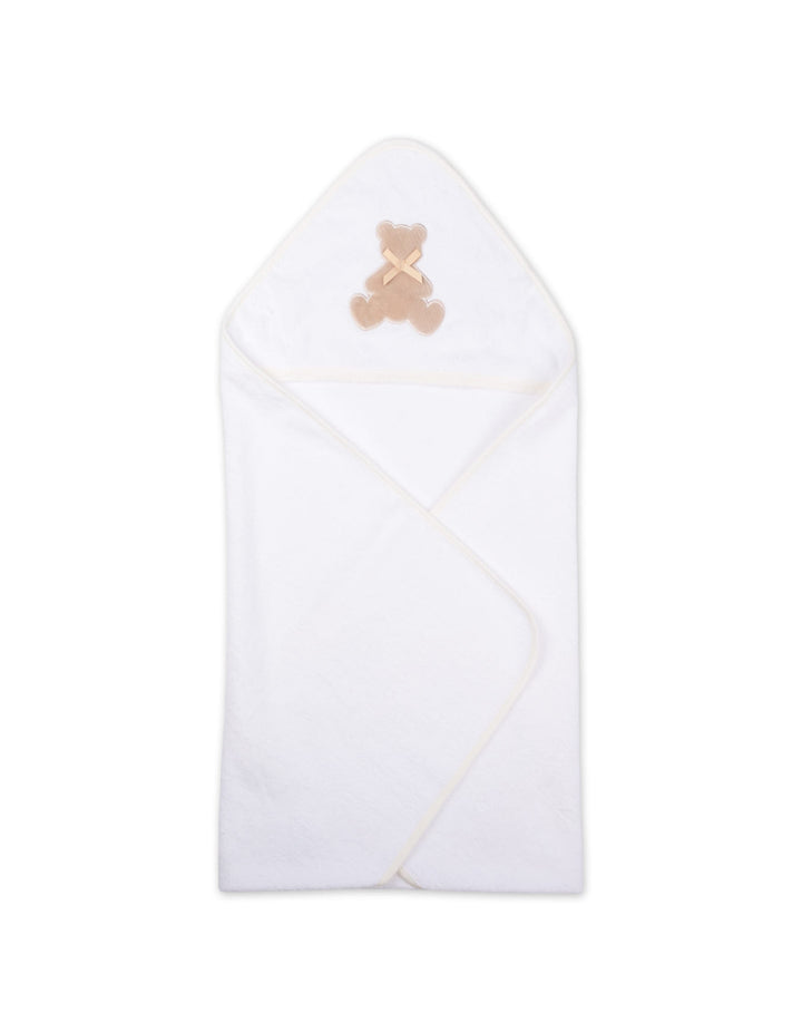 Newborn Bath Towel Set Bear White and Beige at Zubaidas Official Pakistan