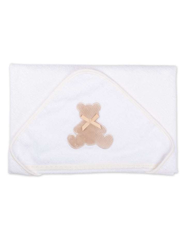Newborn Bath Towel Set Bear White and Beige at Zubaidas Best Online Baby and Kids Store in Pakistan