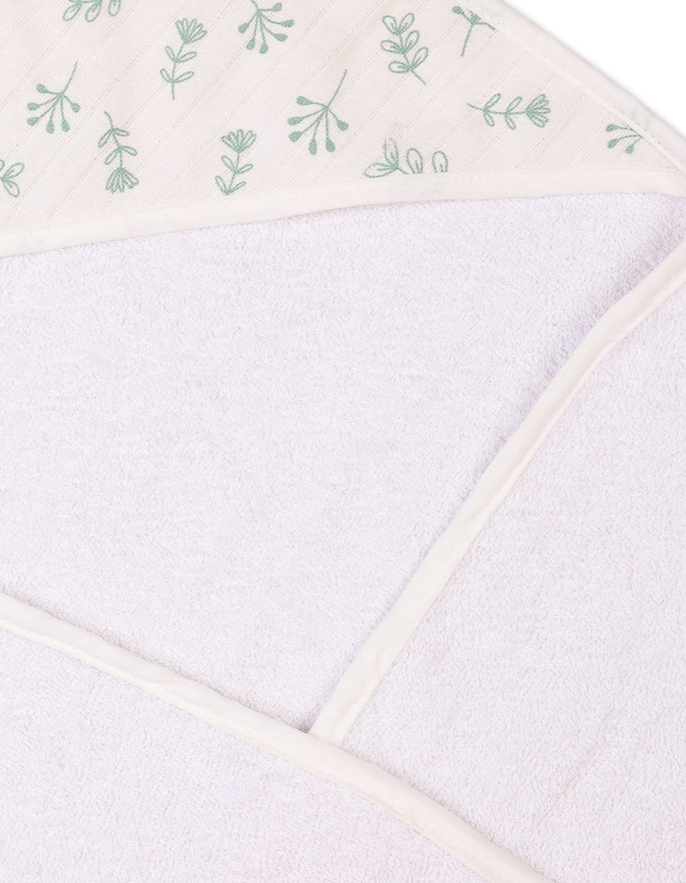 Newborn Bath Towels Bambies Hooded Floral Cream at Zubaidas Pakistan