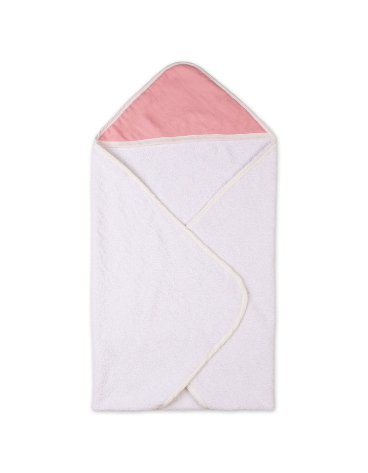 Newborn Bath Towels Bambies Hooded Pink and White at Zubaidas