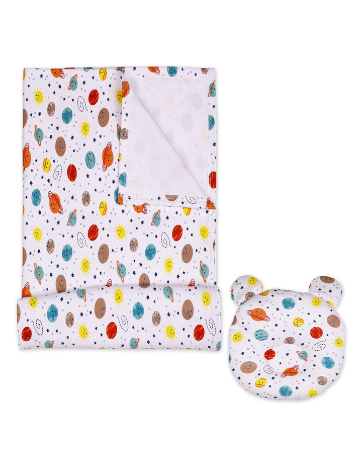 Newborn Blanket and Head Shaper Pillow Space at Zubaidas