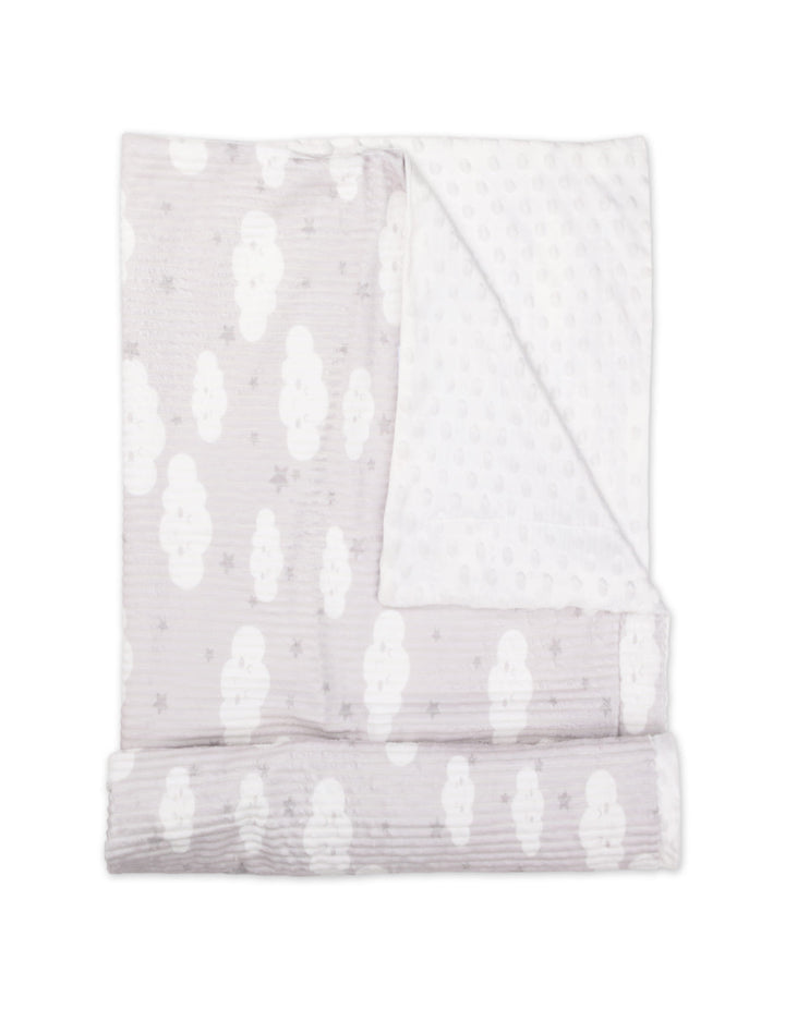 Newborn Blanket Cloud and Star Grey at Zubaidas