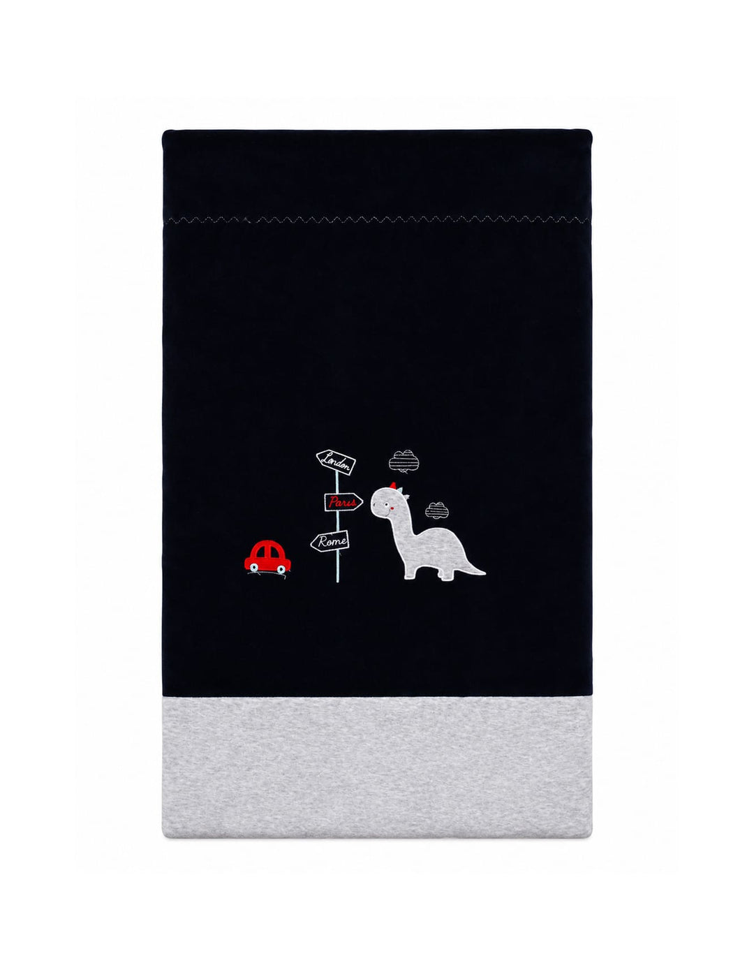 Newborn Blanket Dino Black and Grey at Zubaidas