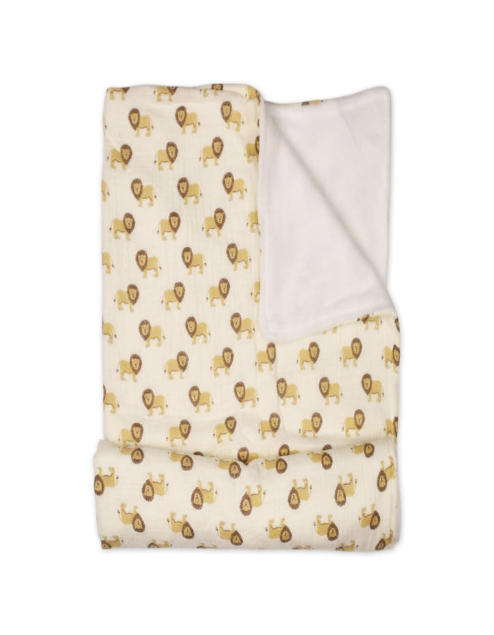 Newborn Blanket Lion White and Brown at Zubaidas