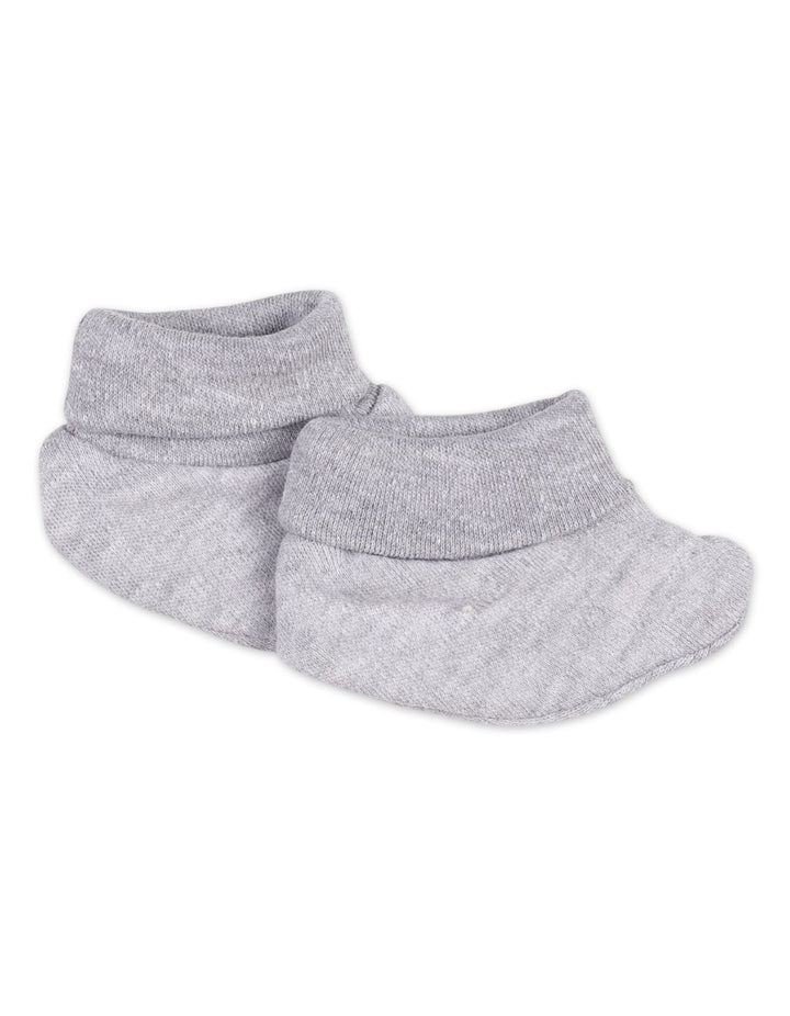 Newborn Booties Bambies Grey and White Printed Pack at Zubaidas Online pakistan