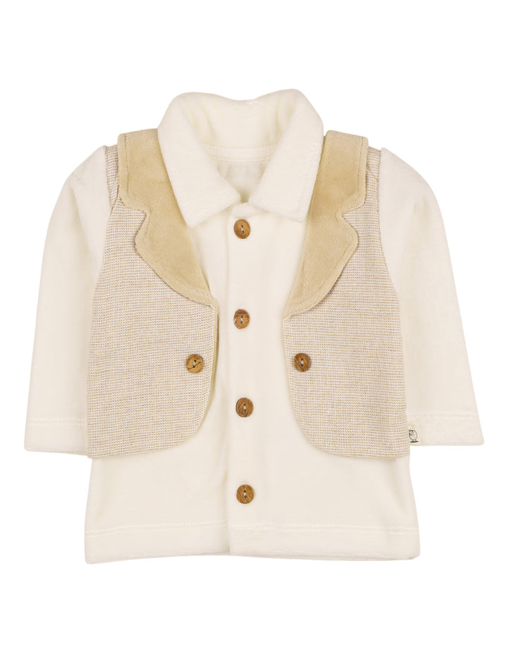 Newborn Boy 5 Pcs Gift Set Beige at Zubaidas Official Pakistan