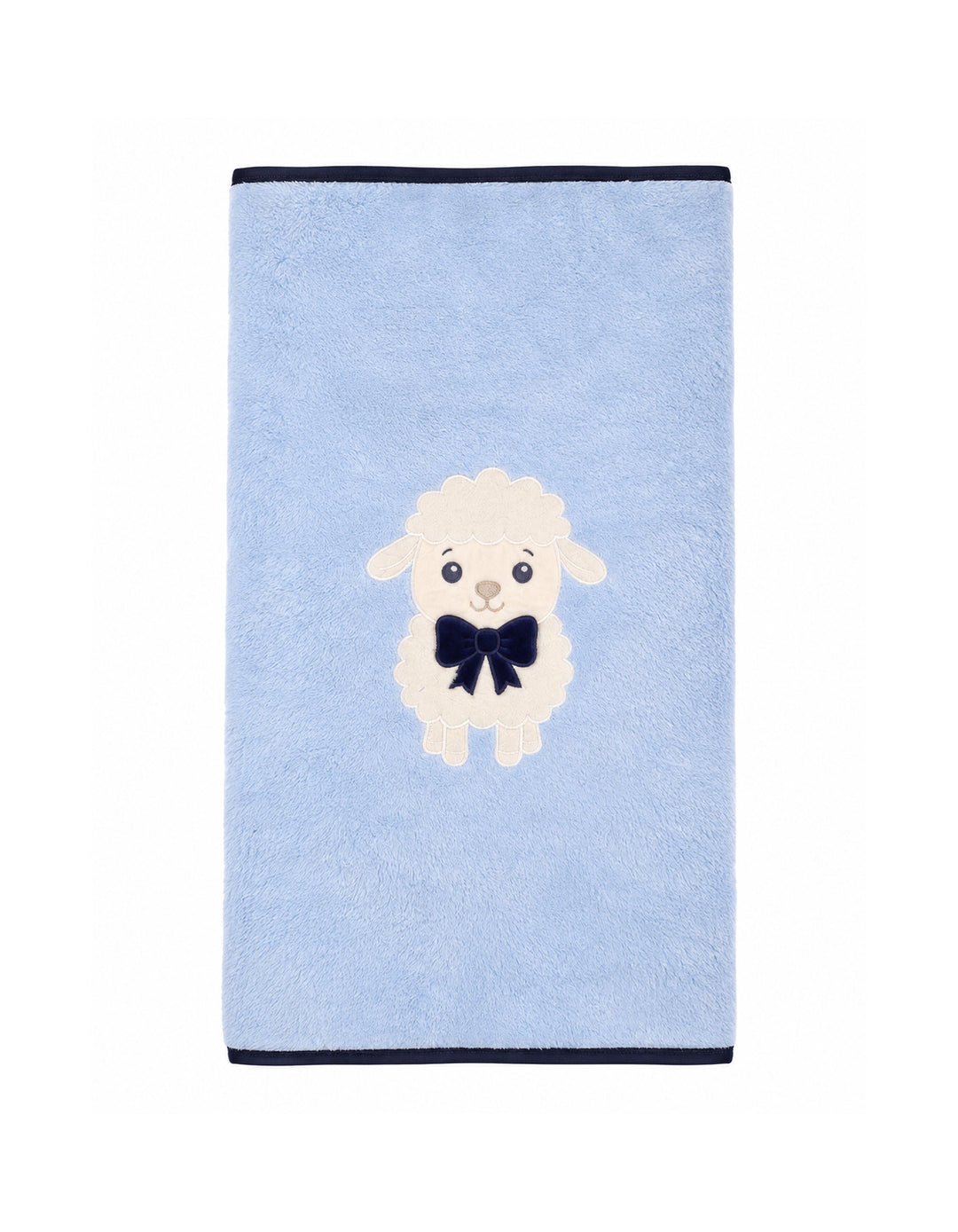 Newborn Boy Blanket Sheep Light Blue and Navy Blue at Zubaidas