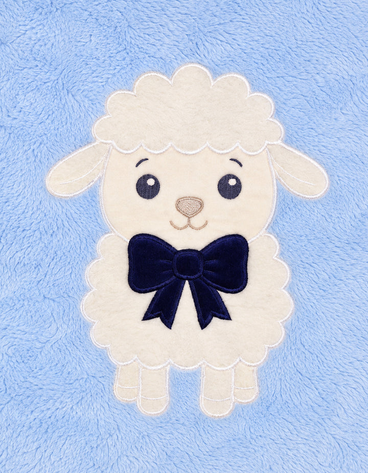 Newborn Boy Blanket Sheep Light Blue and Navy Blue at Zubaidas Official Pakistan