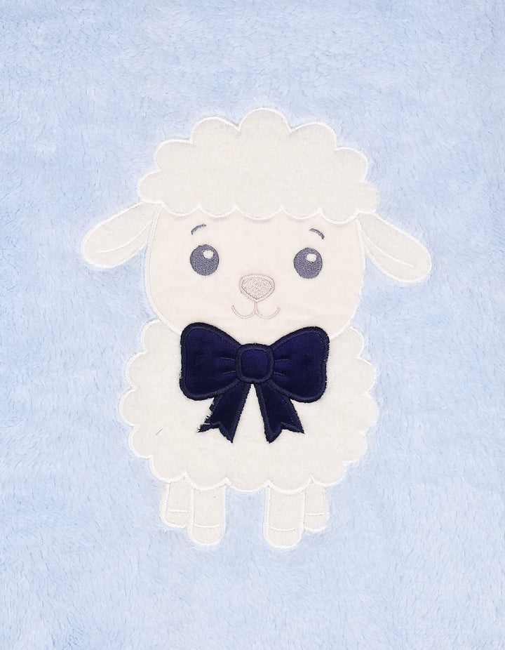 Newborn Boy Blanket Sheep Light Blue and Navy Blue at Zubaidas Official Pakistan