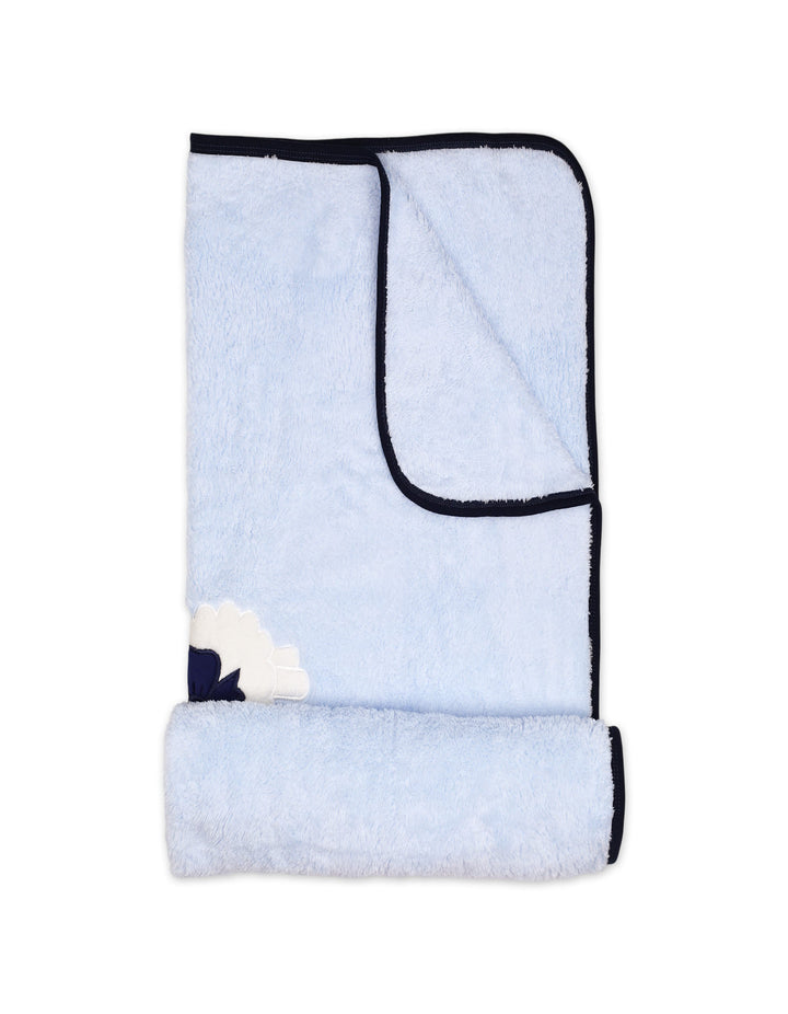 Newborn Boy Blanket Sheep Light Blue and Navy Blue at Zubaidas Online Pakistan