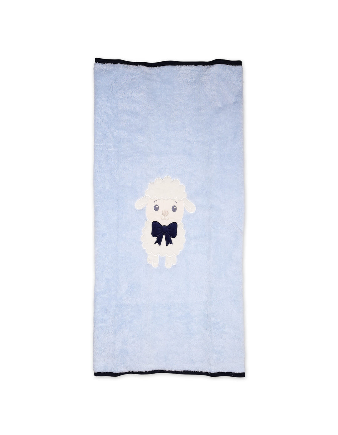 Newborn Boy Blanket Sheep Light Blue and Navy Blue at Zubaidas