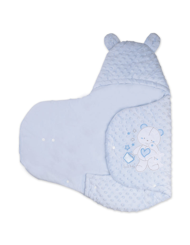 Newborn Boy Carry Nest Hooded Bear Theme Blue at Zubaidas Best Online Baby and Kids Store in Pakistan