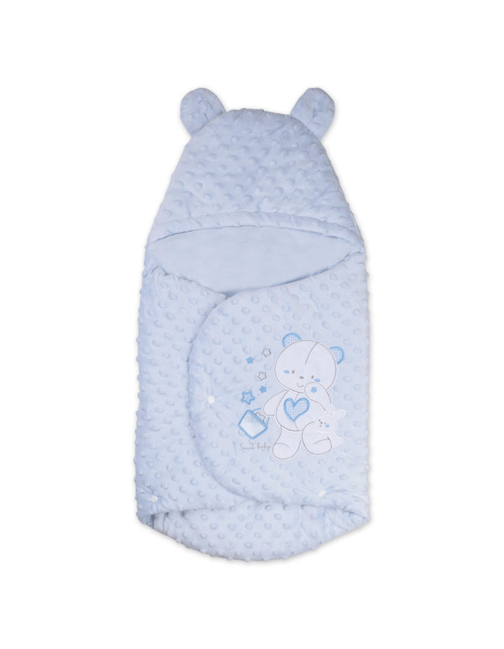 Newborn Boy Carry Nest Hooded Bear Theme Blue at Zubaidas